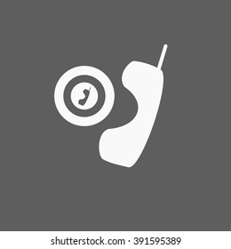 Telephone vector icon isolated