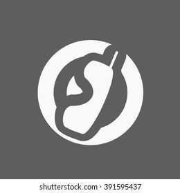 Telephone vector icon isolated