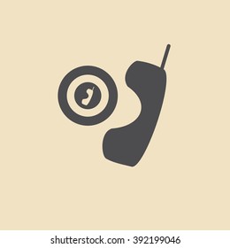 Telephone vector icon isolated