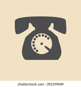 Telephone vector icon isolated