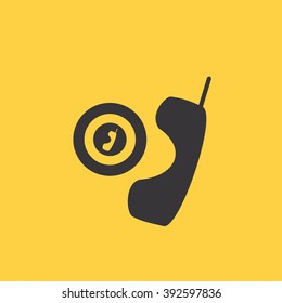 Telephone vector icon isolated