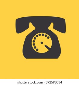 Telephone vector icon isolated