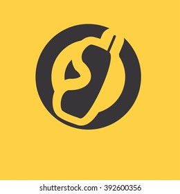 Telephone vector icon isolated