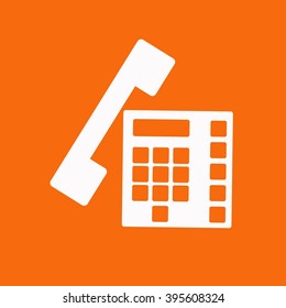 Telephone vector icon isolated