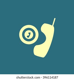 Telephone vector icon isolated