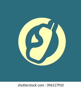 Telephone vector icon isolated