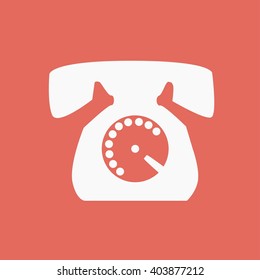 Telephone vector icon isolated