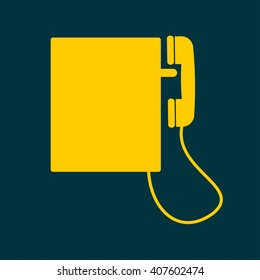 Telephone vector icon isolated