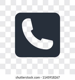 Telephone vector icon isolated on transparent background, Telephone logo concept