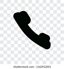 Telephone vector icon isolated on transparent background, Telephone logo concept