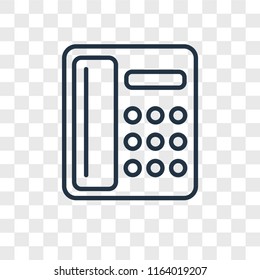 Telephone vector icon isolated on transparent background, Telephone logo concept