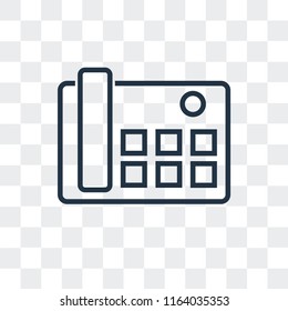 Telephone vector icon isolated on transparent background, Telephone logo concept