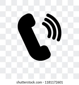 Telephone vector icon isolated on transparent background, Telephone logo concept