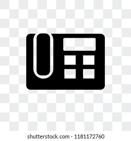 Telephone vector icon isolated on transparent background, Telephone logo concept