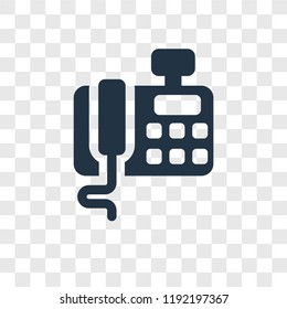 Telephone vector icon isolated on transparent background, Telephone transparency logo concept