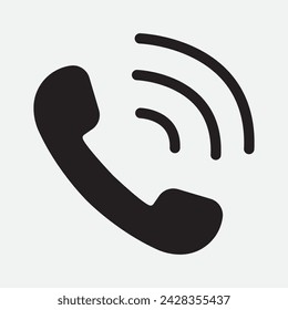 Telephone vector icon. Isolated telephone icon symbol. call icon