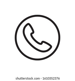 telephone vector icon, line style