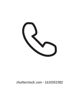 telephone vector icon, line style