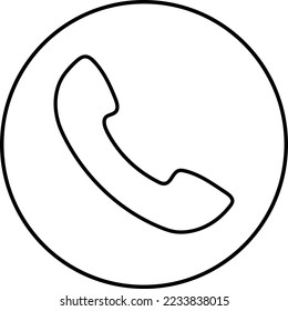 telephone vector icon, line style ob white background..eps
