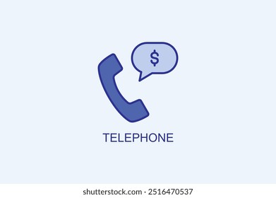 Icono de Vector de teléfono o ilustración de logotipo