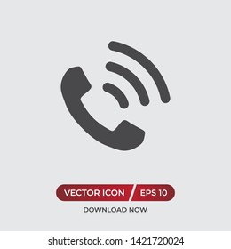 Telephone vector icon in modern design style for web site and mobile app