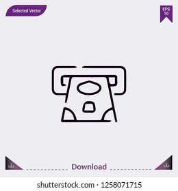 Telephone vector icon. Modern, simple, isolated, flat best quality icon for web site designs or mobile apps. Vector illustration eps10.