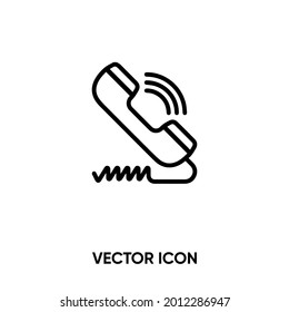 Telephone vector icon. Modern, simple flat vector illustration for website or mobile app. Phone symbol, logo illustration. Pixel perfect vector graphics	