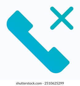 Ícone de vetor de telefone, sem ícone de vetor de chamada. Ícone De Vetor De Gradiente Isolado, Cancelar, Interface Do Usuário, Experiência Do Usuário.
