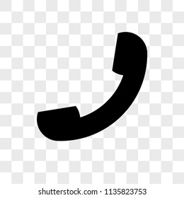 Telephone vector icon on transparent background, Telephone icon