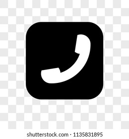 Telephone vector icon on transparent background, Telephone icon