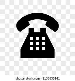 Telephone vector icon on transparent background, Telephone icon