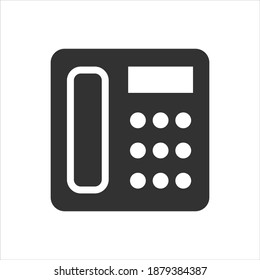 Telephone vector icon on white background