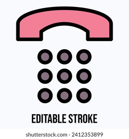 Telephone  Vector Icon, Phone Vector Icon.