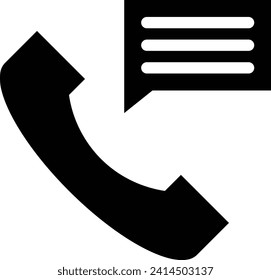 Telephone Vector Icon, Phone Chat Vector Icon.

