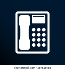 Telephone vector icon phone ip business concept.