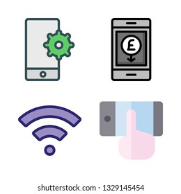 telephone vector icon set
