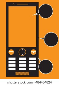 Telephone vector icon ,simple vector design