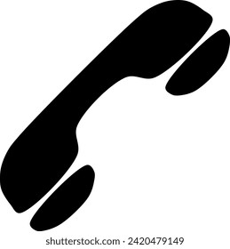 icono del vector del teléfono - curva redonda simple