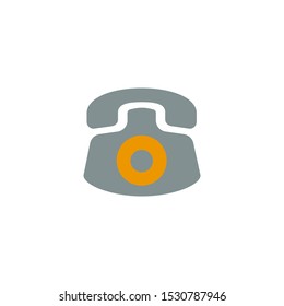 telephone vector icon symbol isolated on a white background