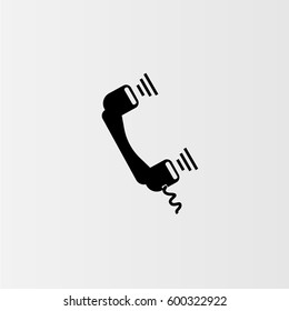 Telephone Vector Icon, The symbol of ringing cellphone. Simple, modern flat vector illustration for mobile app, website or desktop app      