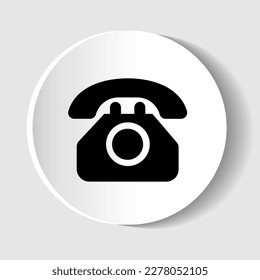 Telephone vector icon for web design and mobile phone applications.