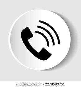 Icono vector de teléfono para diseño web y aplicaciones de telefonía móvil.
