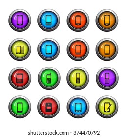 Telephone vector icons for web sites and user interface