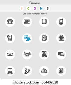 Telephone vector icons for web sites and user interface