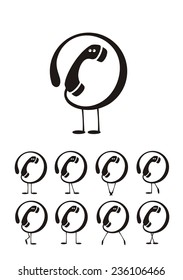 Telephone. Vector illustration.