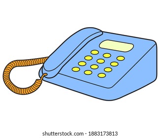 ilustración de vector de teléfono, aislado en fondo blanco, vista superior