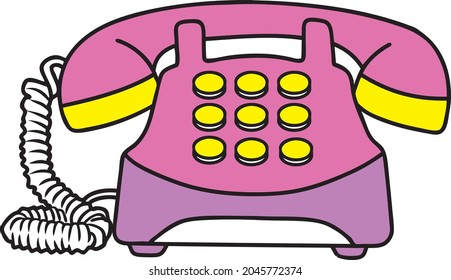 telephone  vector illustration isolated on white background