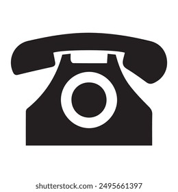 telephone vector illustration on a white and black background