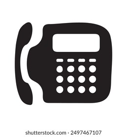 Telefon, Vektorgrafik auf weißem und schwarzem Hintergrund