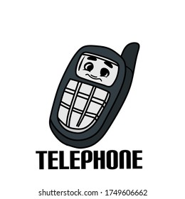 telephone vector illustration of a white background